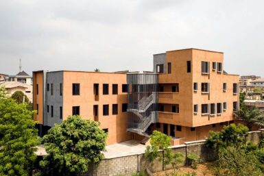 Rear elevation of the Noelle apartment building in Ojodu, by Studio Stoone Designs